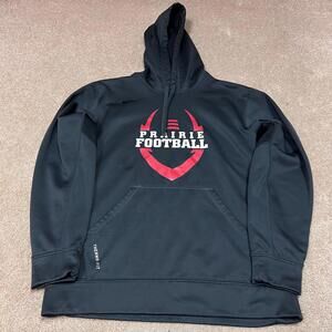 Nike Therma-Fit Hoodie Men’s Gray Black Prairie Football Long Sleeve Size Med